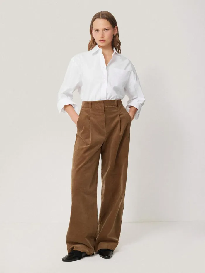 Jigsaw Heritage Cotton Relaxed Shirt White Women Shirts and Tops