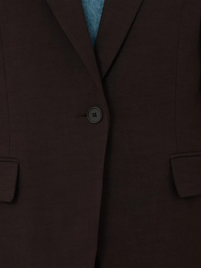Jigsaw Knox Crosshatch Blazer Brown Women Suits and Tailoring