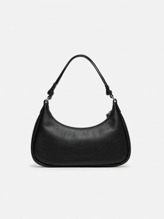 Jigsaw Leather Crescent Bag Small Black Women Bags