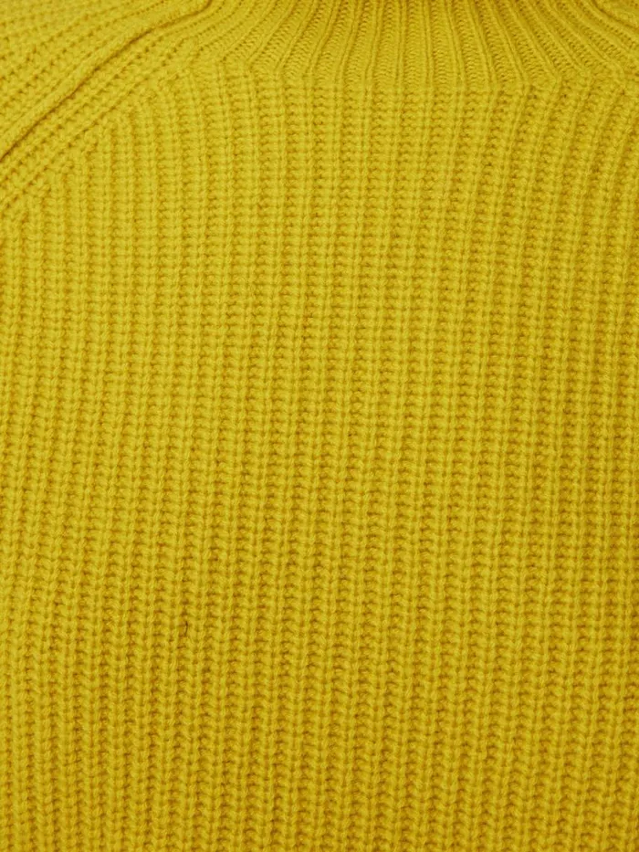 Jigsaw Merino Fishermans Rib Jumper Mustard Women Knitwear and Cashmere