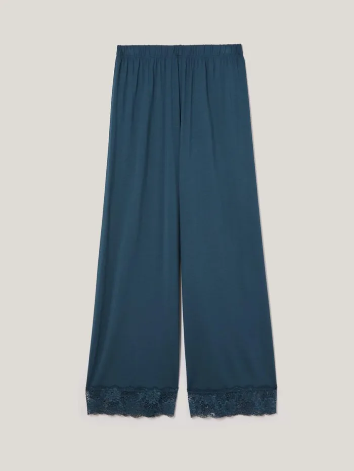 Jigsaw Modal Lace Pyjama Trouser Grey Women Pyjamas and Loungewear