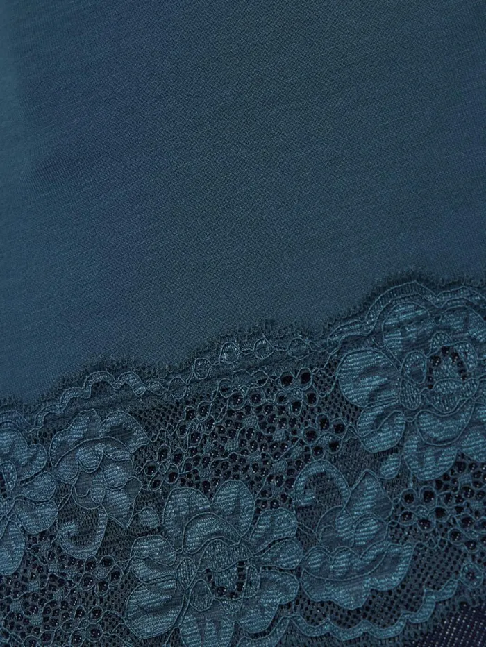 Jigsaw Modal Lace Vest Smoke Women Pyjamas and Loungewear
