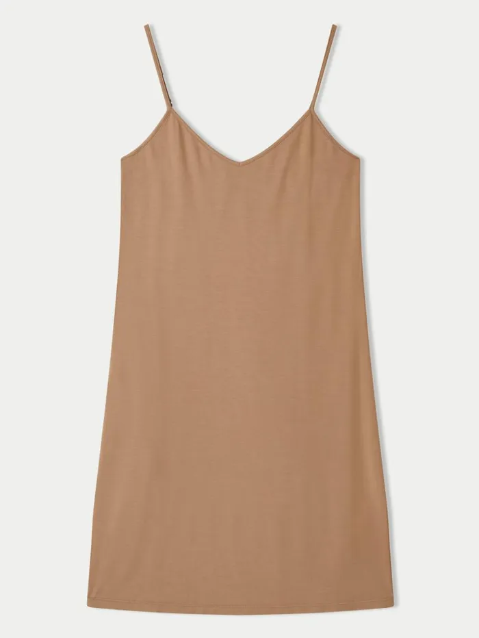 Jigsaw Modal Slip Dress Coffee Women Dresses and Jumpsuits