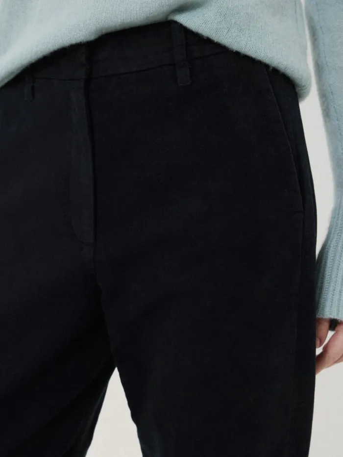 Jigsaw Nevis Moleskin Trouser Navy Women Trousers