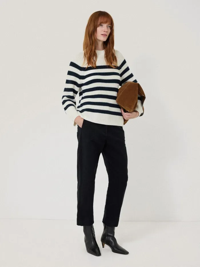 Jigsaw Nevis Moleskin Trouser Navy Women Trousers