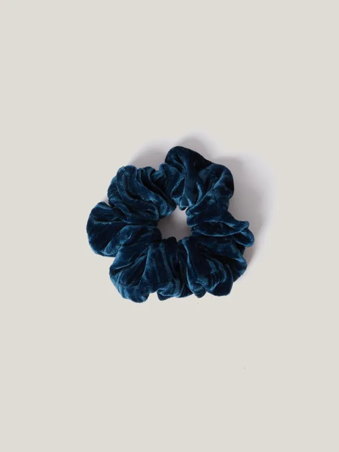 Jigsaw Plisse Velvet Scrunchie Teal Women Pyjamas and Loungewear