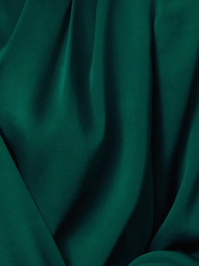 Jigsaw Recycled Satin Drape Wrap Top Green Women Shirts and Tops