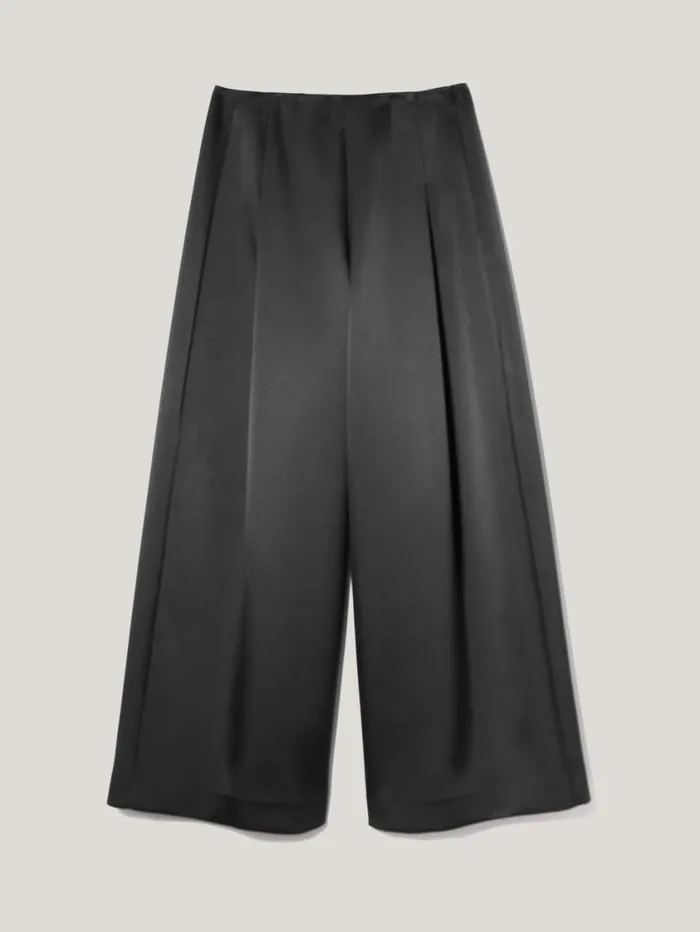 Jigsaw Satin Volume Trouser Black Women Party