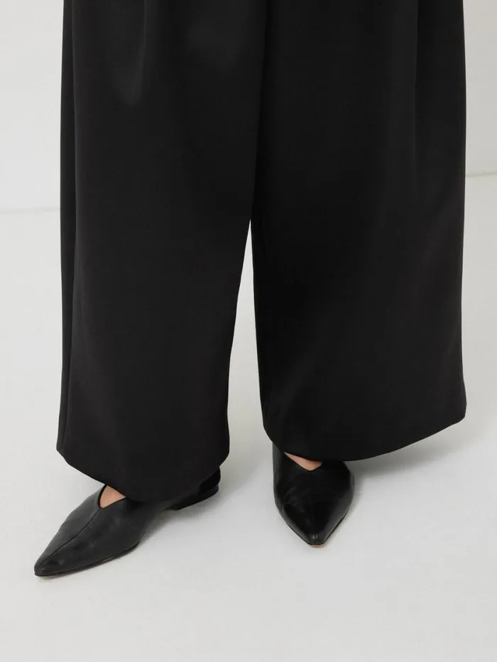 Jigsaw Satin Volume Trouser Black Women Party