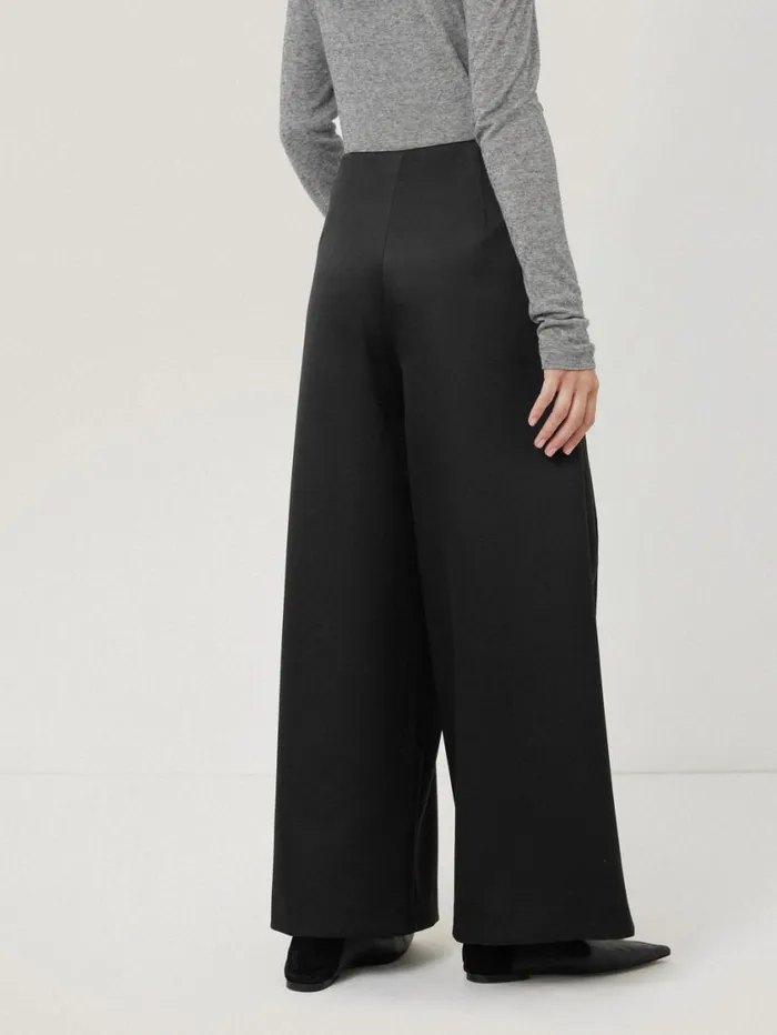 Jigsaw Satin Volume Trouser Black Women Party