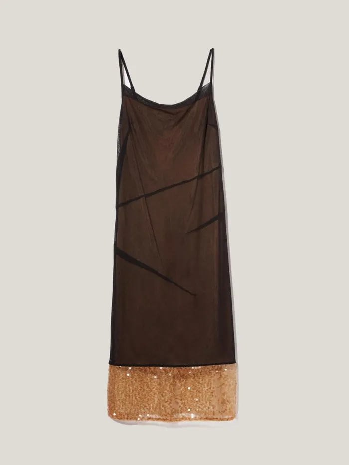 Jigsaw Sequin Mesh Dress Black Women Dresses and Jumpsuits