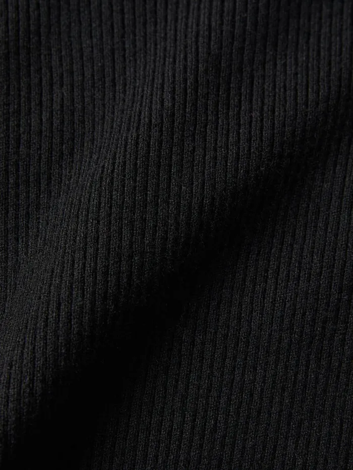 Jigsaw Slash Back Polo Neck Jumper Black Women Knitwear and Cashmere