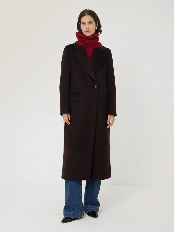Jigsaw Wool Cashmere Blend Snood Red Women Knitwear and Cashmere
