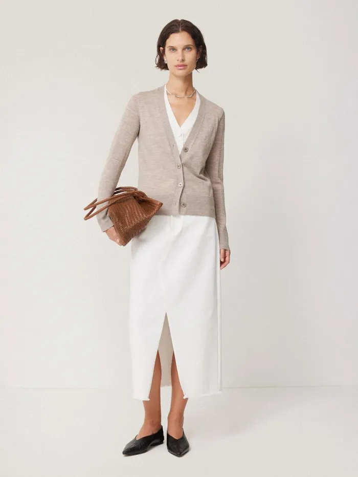 Jigsaw Woven Leather Tote Bag Tan Women Wallets and Card Holders