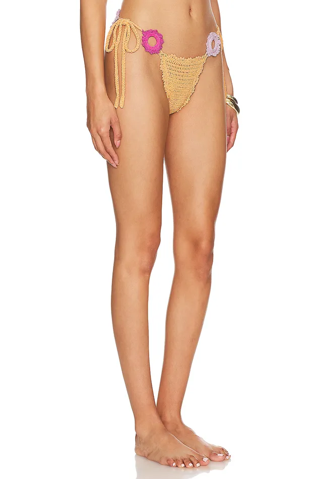 Jinny Crochet Bikini Bottom Peach Multi Women Lovers and Friends Swimsuits and CoverUps Jinny Crochet Bikini Bottom Peach Multi Women Lovers and Friends Swimsuits and CoverUps