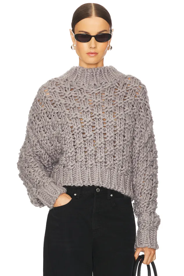 Jolene Knit Sweater Heather Grey Women Lovers and Friends Sweaters and Knits