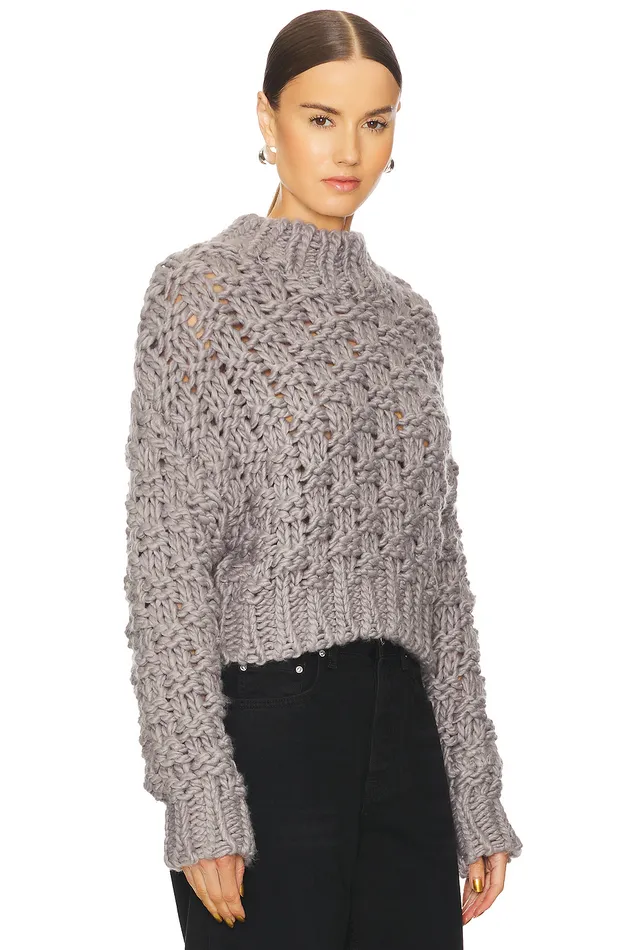 Jolene Knit Sweater Heather Grey Women Lovers and Friends Sweaters and Knits
