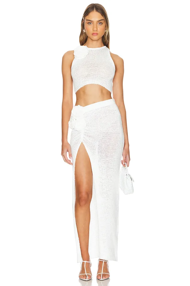 Joya Rosette Skirt Ivory Women Lovers and Friends Skirts Joya Rosette Skirt Ivory Women Lovers and Friends Skirts