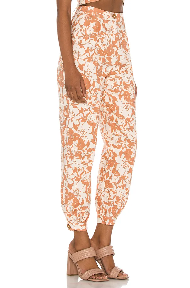 Kacey Pant Caramel Brown Floral Women Lovers and Friends Pants