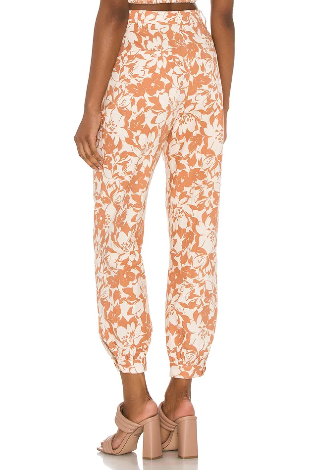 Kacey Pant Caramel Brown Floral Women Lovers and Friends Pants