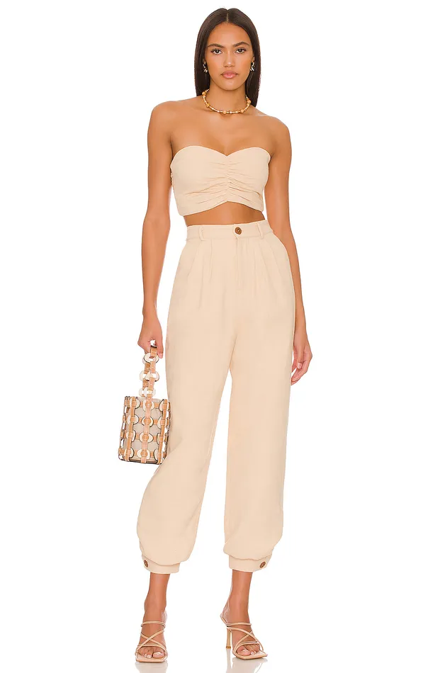 Kacey Pant Tan Women Lovers and Friends Pants Kacey Pant Tan Women Lovers and Friends Pants