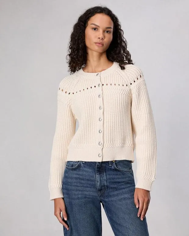 Kathryn Cardigan Ivory Sweaters and Sweatshirts rag and bone Women