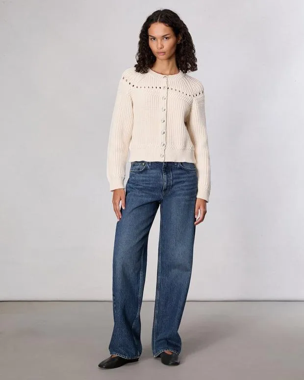 Kathryn Cardigan Ivory Sweaters and Sweatshirts rag and bone Women
