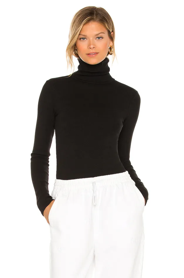 Katie Turtleneck Black Women Lovers and Friends Tops