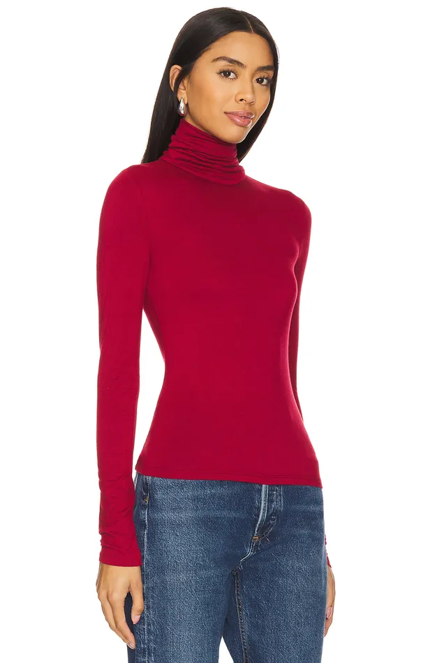 Katie Turtleneck Dark Red Women Lovers and Friends Tops