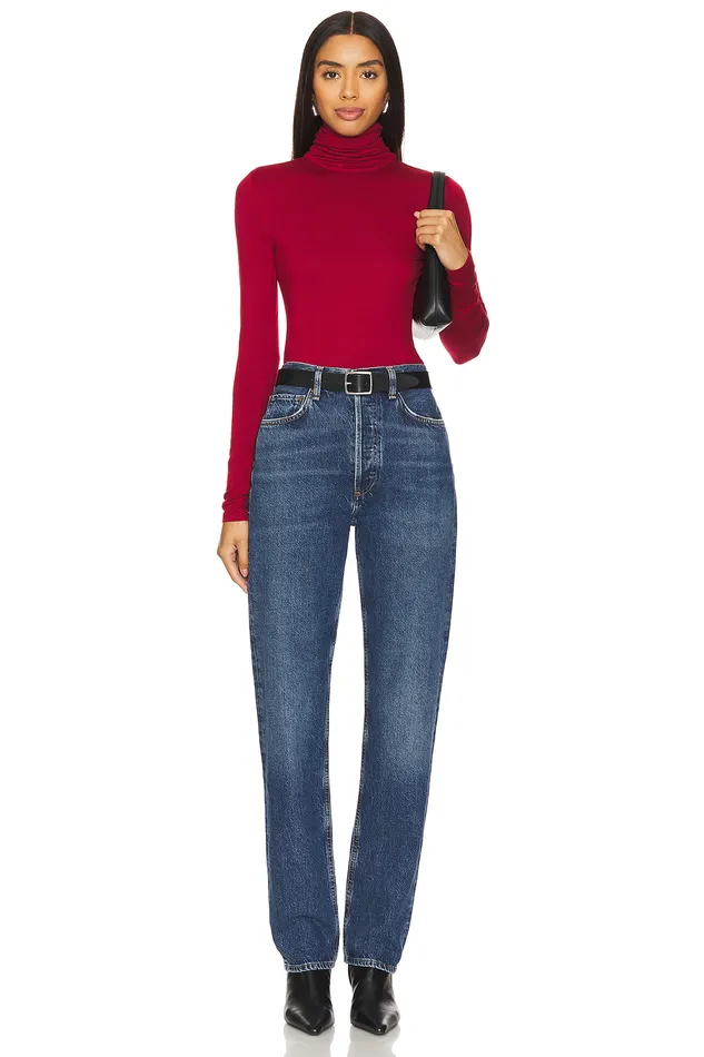 Katie Turtleneck Dark Red Women Lovers and Friends Tops