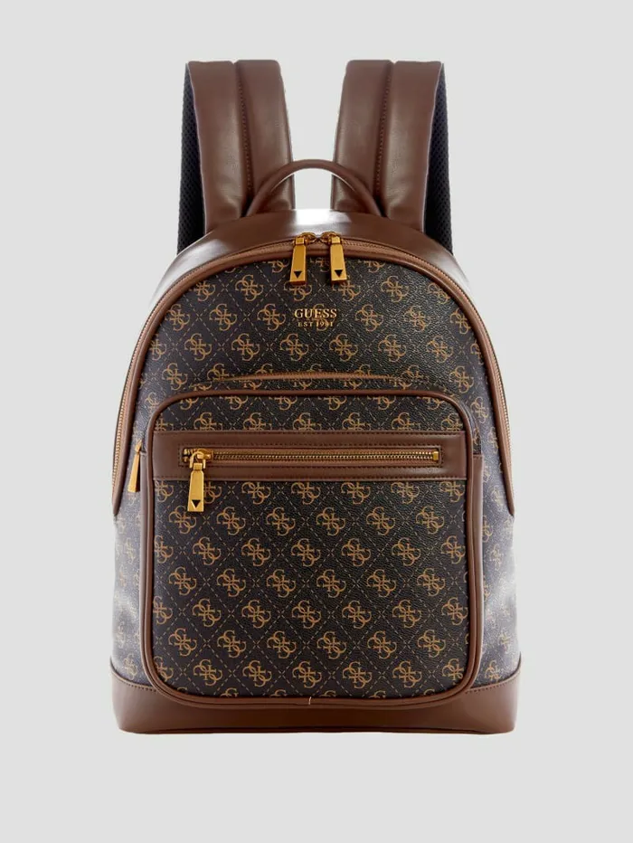 Keith Logo Backpack Brown WomenMen Wallets and Bags GUESS