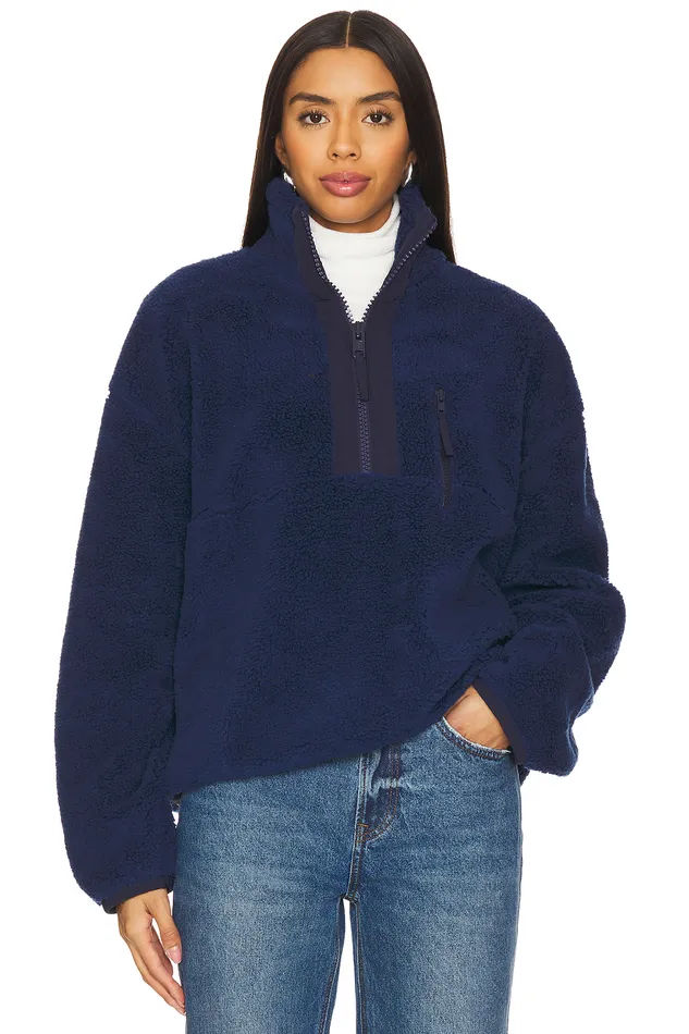 Kelsey Half Zip Pullover Navy Blue Women Lovers and Friends Jackets and Coats Kelsey Half Zip Pullover Navy Blue Women Lovers and Friends Jackets and Coats