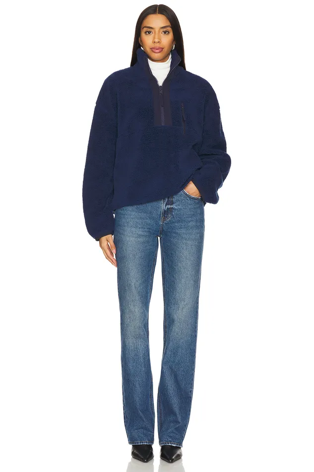 Kelsey Half Zip Pullover Navy Blue Women Lovers and Friends Jackets and Coats Kelsey Half Zip Pullover Navy Blue Women Lovers and Friends Jackets and Coats