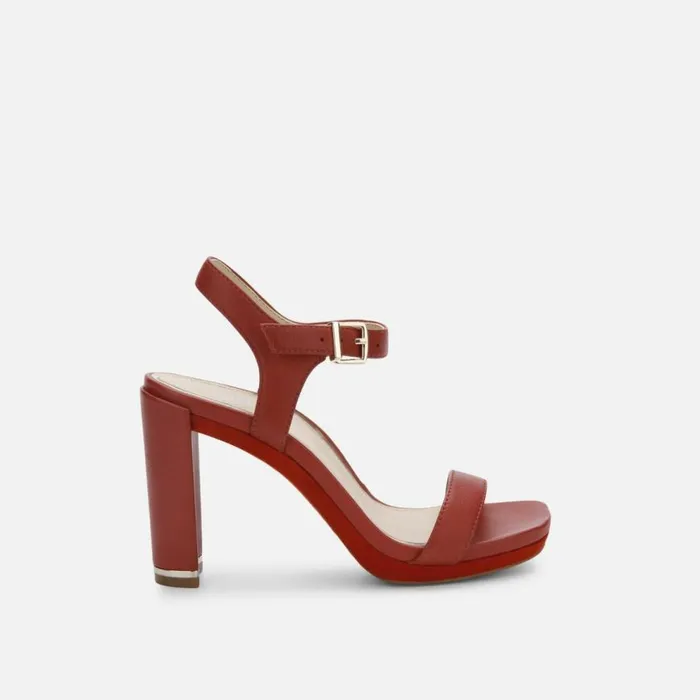 Kenneth Cole Andra Heeled Leather Sandal Yuma Women Heels
