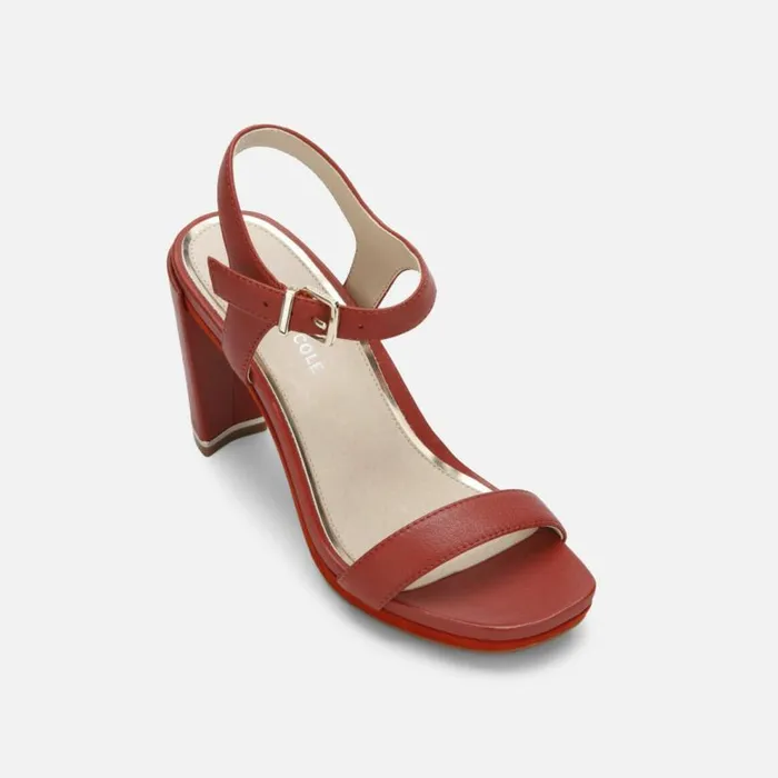 Kenneth Cole Andra Heeled Leather Sandal Yuma Women Heels