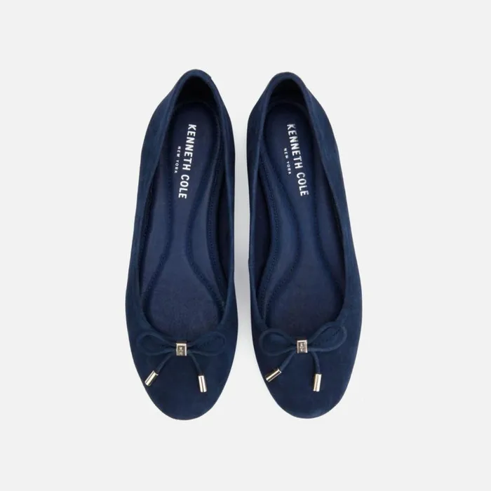 Kenneth Cole Balance Suede Ballet Flat Tech Blue Women Flats