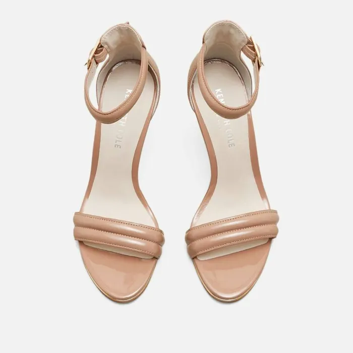 Kenneth Cole Brooke Strappy Leather Sandal Buff Women Heels