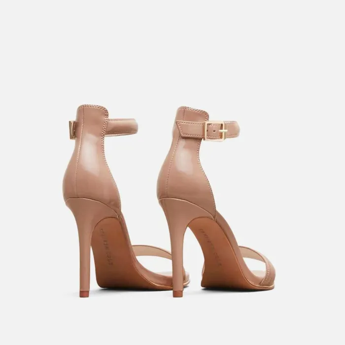 Kenneth Cole Brooke Strappy Leather Sandal Buff Women Heels