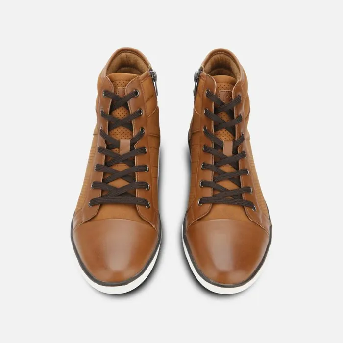 Kenneth Cole Center High Top Sneaker Rust Men Sneakers