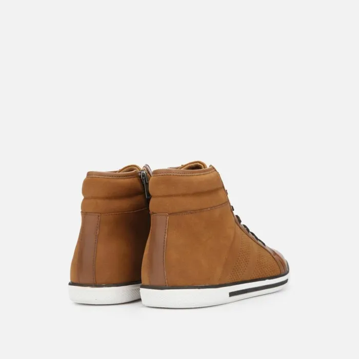 Kenneth Cole Center High Top Sneaker Rust Men Sneakers