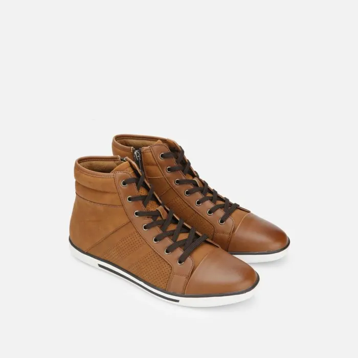 Kenneth Cole Center High Top Sneaker Rust Men Sneakers