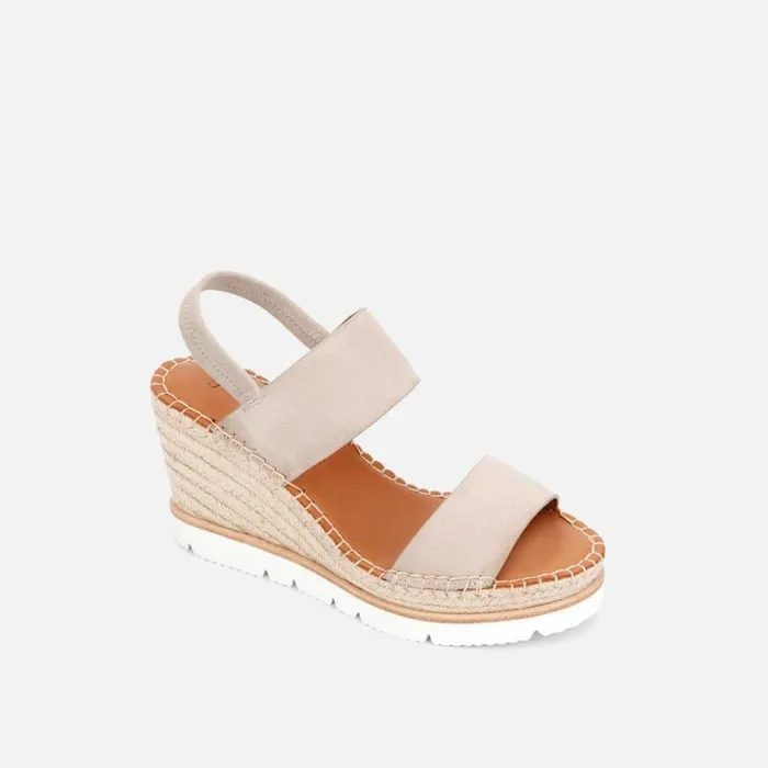 Kenneth Cole Elyssa TwoBand Wedge Sandal Mushroom Women Gentle Souls