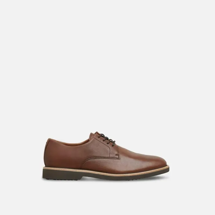 Kenneth Cole Greyson Buck Leather Oxford Cognac Men Oxfords