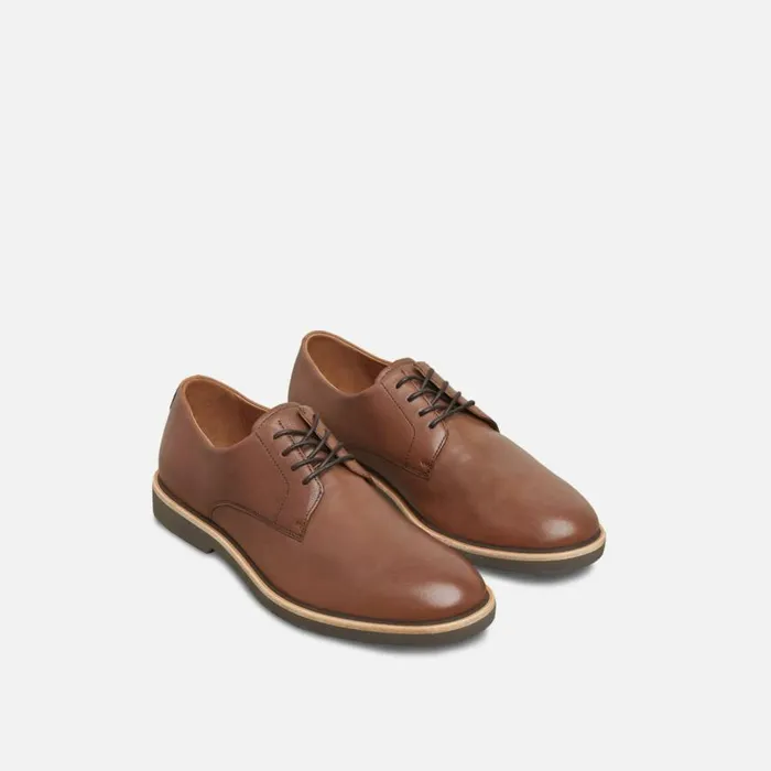 Kenneth Cole Greyson Buck Leather Oxford Cognac Men Oxfords