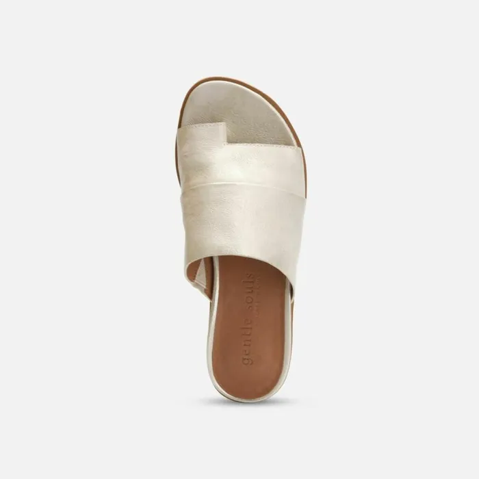 Kenneth Cole Lavern Metallic Platform Slide With Eva Ice Women Gentle Souls