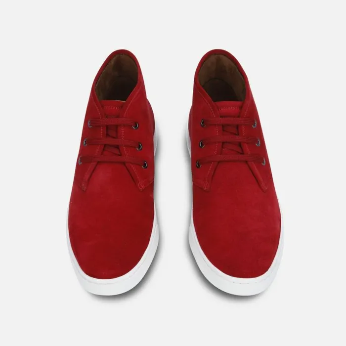 Kenneth Cole Liam Suede Chukka Sneaker Red Men Sneakers