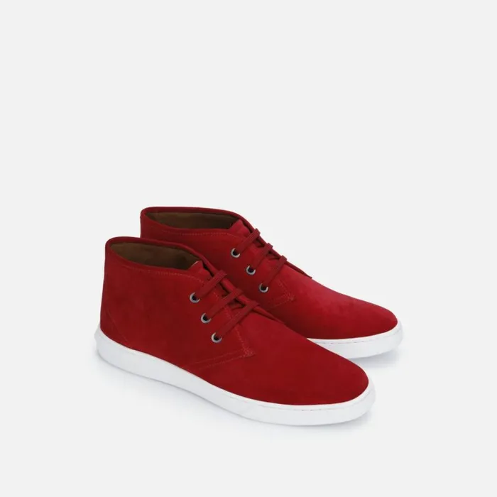 Kenneth Cole Liam Suede Chukka Sneaker Red Men Sneakers