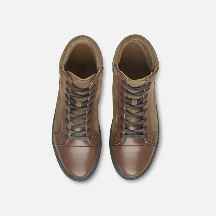 Kenneth Cole Mixed HighTop Sneaker Cognactaupe Men Sneakers