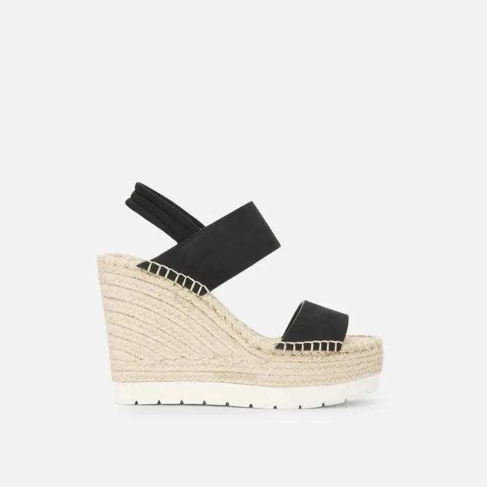 Kenneth Cole Olivia Simple Eva Slingback Espadrille Black Women Sandals
