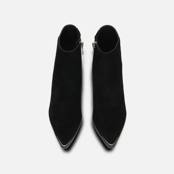 Kenneth Cole Roanne Suede Ankle Bootie Black Women Boots Booties Kenneth Cole Roanne Suede Ankle Bootie Black Women Boots Booties